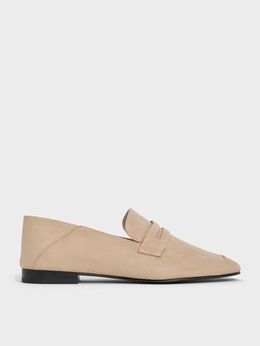 Charles & Keith - Faux Suede Almond-Toe Penny Loafers - Charles & Keith - Modalova