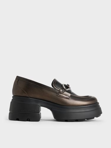 Charles & Keith - Metallic-Accent Chunky Platform Loafers - Charles & Keith - Modalova