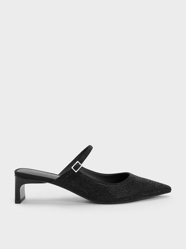 Charles & Keith - Gem-Embellished Blade Heel Mules - Charles & Keith - Modalova