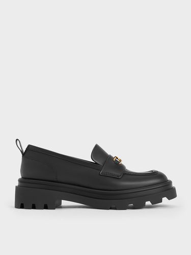 Charles & Keith - Gabine Leather Pull-Tab Loafers - Charles & Keith - Modalova