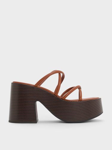 Charles & Keith - Strappy Crossover Platform Mules - Charles & Keith - Modalova