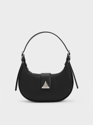 Charles & Keith - Trice Metallic Accent Belted Shoulder Bag - Charles & Keith - Modalova