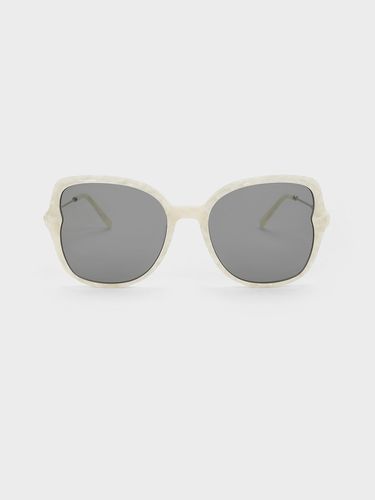 Charles & Keith - Oversized Recycled Acetate Butterfly Sunglasses - Charles & Keith - Modalova