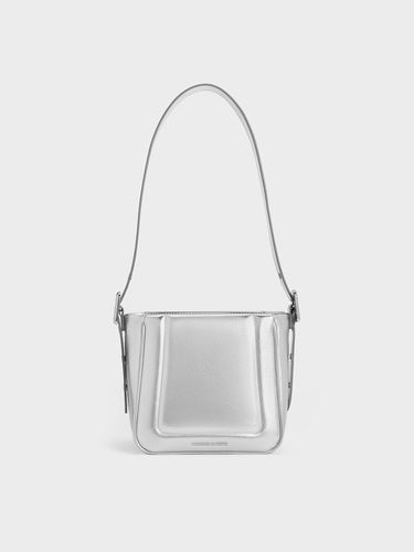 Charles & Keith - Petra Metallic Boxy Bucket Bag - Charles & Keith - Modalova