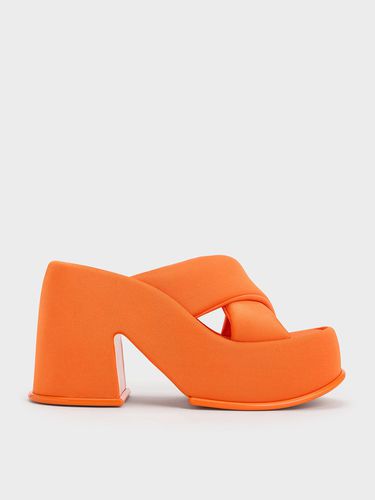 Charles & Keith - Toni Puffy-Strap Crossover Platform Mules - Charles & Keith - Modalova