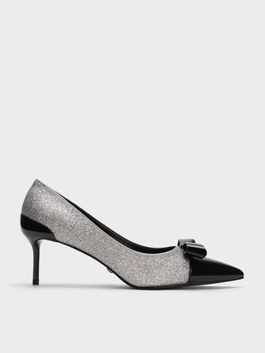 Charles & Keith - Leather Glittered Pointed-Toe Heels - Charles & Keith - Modalova