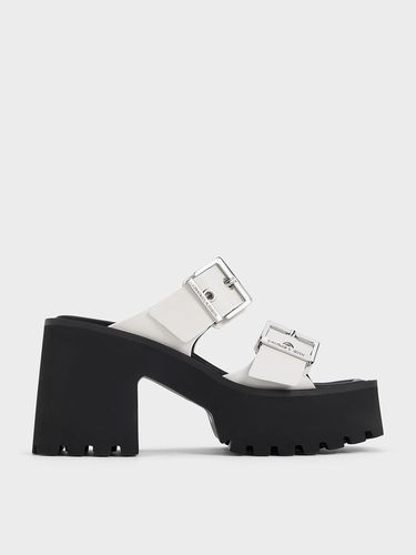 Charles & Keith - Trill Grommet Double-Strap Platform Mules - Charles & Keith - Modalova