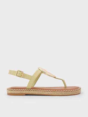 Charles & Keith - Metallic Oval Espadrille Sandals - Charles & Keith - Modalova