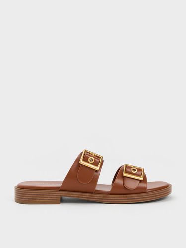 Charles & Keith - Buckled Double Strap Slide Sandals - Charles & Keith - Modalova