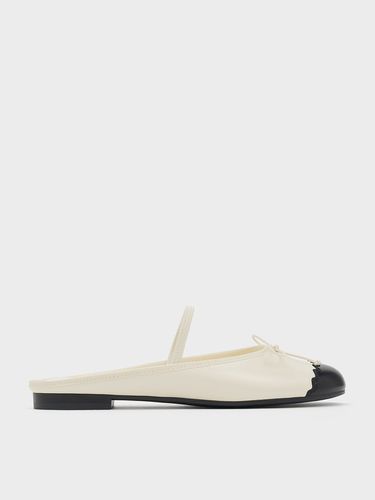 Charles & Keith - Two-Tone Bow Slip-On Flats - Charles & Keith - Modalova