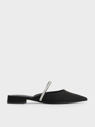 Charles & Keith - Ambrosia Textured Gem-Embellished Slip-On Flats - Charles & Keith - Modalova