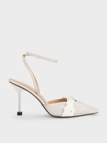 Charles & Keith - Leda Beaded Glittered Ankle-Strap Pumps - Charles & Keith - Modalova