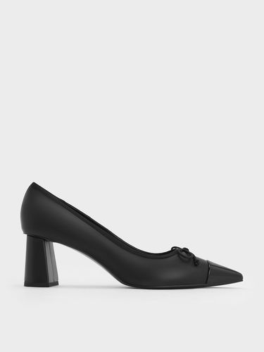 Charles & Keith - Bow Pointed Cap-Toe Pumps - Charles & Keith - Modalova