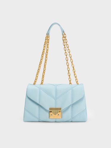 Charles & Keith - Eudora Chevron Trapeze Bag - Charles & Keith - Modalova