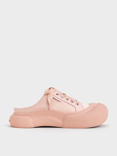 Charles & Keith - Satin Lace-Up Slip-On Sneakers - Charles & Keith - Modalova