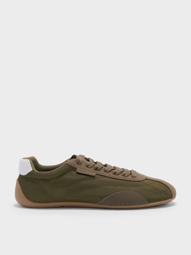 CHARLES & KEITH - Nylon Contrast-Panel Low-Top Sneakers - Charles & Keith - Modalova