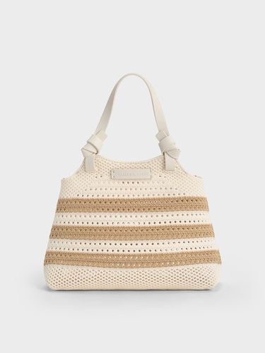 Charles & Keith - Ida Striped Knotted Handle Tote Bag - Charles & Keith - Modalova