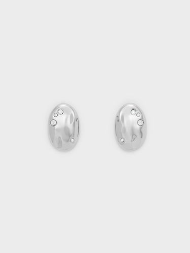 Charles & Keith - Ottilie Crystal Sculptural Stud Earrings - Charles & Keith - Modalova