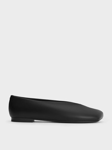 Charles & Keith - Asymmetrical Square-Toe Ballet Flats - Charles & Keith - Modalova