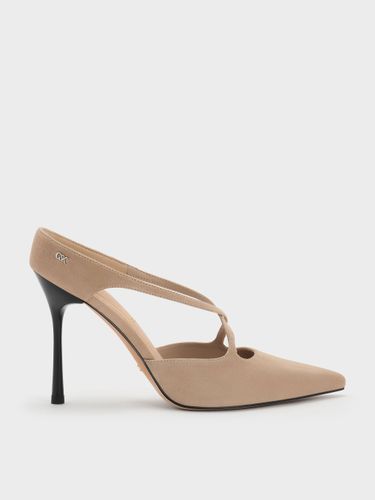 Charles & Keith - Kyra Suede Crossover Stiletto Mules - Charles & Keith - Modalova
