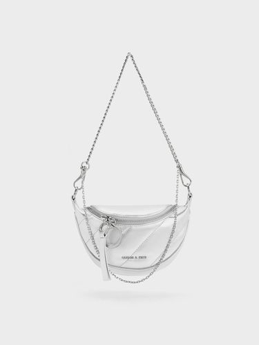 Charles & Keith - Philomena Metallic Half-Moon Crossbody Bag - Charles & Keith - Modalova