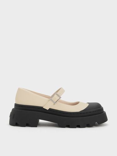 Charles & Keith - Indra Two-Tone Platform Mary Janes - Charles & Keith - Modalova