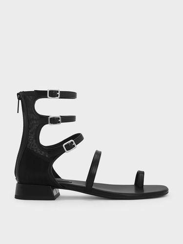 Charles & Keith - Lyric Mesh Gladiator Toe-Ring Sandals - Charles & Keith - Modalova