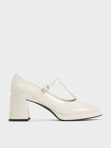 Charles & Keith - Crystal-Buckle T-Bar Mary Jane Pumps - Charles & Keith - Modalova