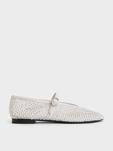 Charles & Keith - Maggie Mesh Crystal-Embellished Mary Janes - Charles & Keith - Modalova