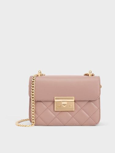 Charles & Keith - Quilted Push-Lock Chain-Handle Bag - Charles & Keith - Modalova