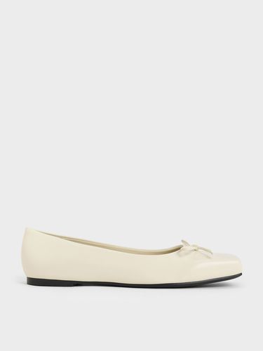 Charles & Keith - Square-Toe Bow Ballet Flats - Charles & Keith - Modalova