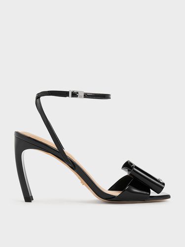 Charles & Keith - Lu Patent Leather Bow Blade-Heel Sandals - Charles & Keith - Modalova