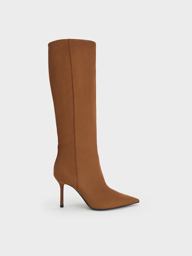 Charles & Keith - Faux Suede Pointed-Toe Stiletto-Heel Knee-High Boots - Charles & Keith - Modalova