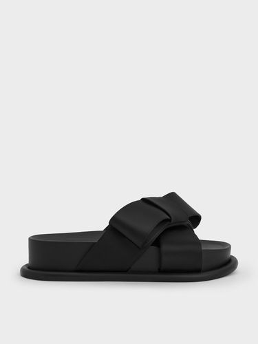 Charles & Keith - Satin Bow Flatform Sandals - Charles & Keith - Modalova