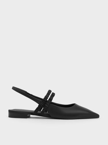 Charles & Keith - Recycled Polyester Ruched-Strap Mary Janes - Charles & Keith - Modalova