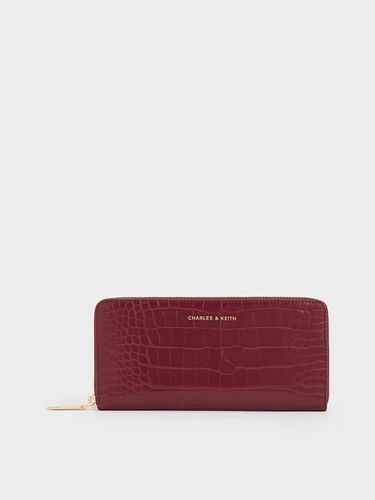 Charles & Keith - Croc-Effect Zip-Around Long Wallet - Charles & Keith - Modalova