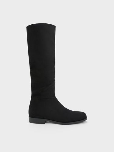 Charles & Keith - Textured Ruched Knee-High Boots - Charles & Keith - Modalova