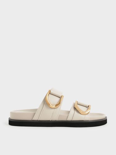 Charles & Keith - Gabine Buckled Leather Slides​ - Charles & Keith - Modalova