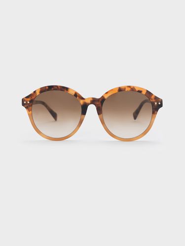 Charles & Keith - Recycled Acetate Round Cat-Eye Sunglasses - Charles & Keith - Modalova