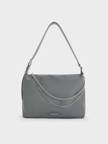 Charles & Keith - Nylon Chain-Link Slouchy Shoulder Bag - Charles & Keith - Modalova