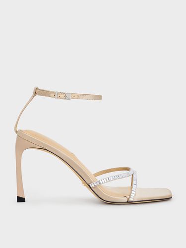 Charles & Keith - Recycled Polyester Crystal-Embellished Ankle-Strap Sandals - Charles & Keith - Modalova