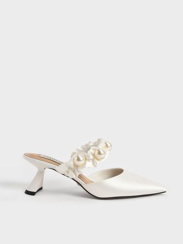 Charles & Keith - Blythe Bead Embellished Satin Pumps - Charles & Keith - Modalova