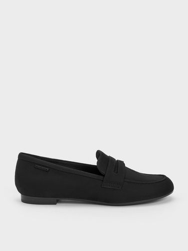 Charles & Keith - Textured Cut-Out Almond Toe Penny Loafers - Charles & Keith - Modalova