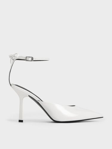 Charles & Keith - Bow Ankle-Strap Pointed-Toe Stiletto Pumps - Charles & Keith - Modalova