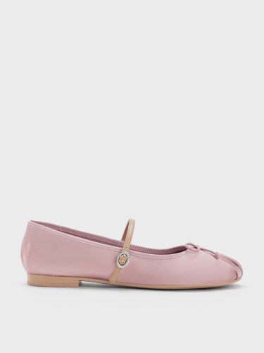 Charles & Keith - Emiko Satin Bow Mary Jane Flats - Charles & Keith - Modalova