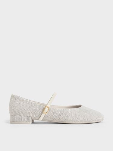 Charles & Keith - Gertrude Tweed Round-Toe Mary Janes - Charles & Keith - Modalova