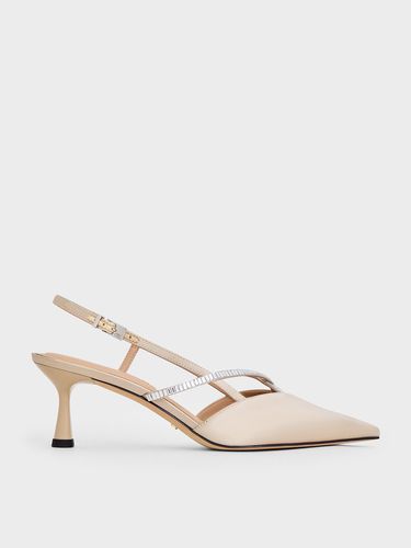 Charles & Keith - Recycled Polyester Crystal-Embellished Slingback Pumps - Charles & Keith - Modalova