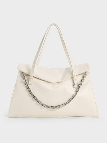 Charles & Keith - Andromeda Chunky-Chain Trapeze XL Tote Bag - Charles & Keith - Modalova