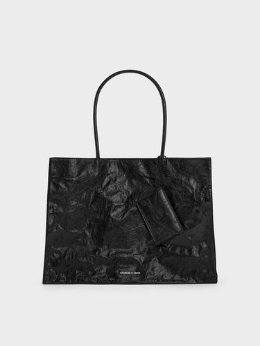 Charles & Keith - Large Matina Crinkle-Effect Tote Bag - Charles & Keith - Modalova