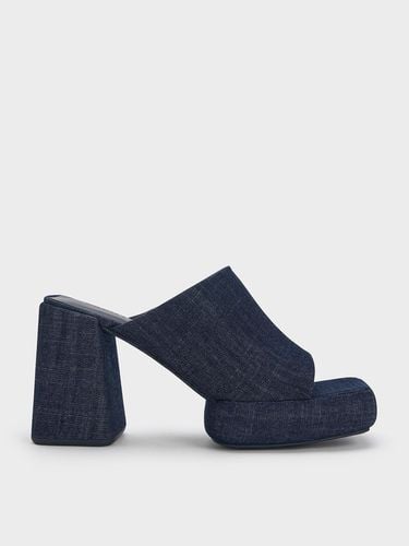 Charles & Keith - Lucile Denim Block-Heel Platform Mules - Charles & Keith - Modalova